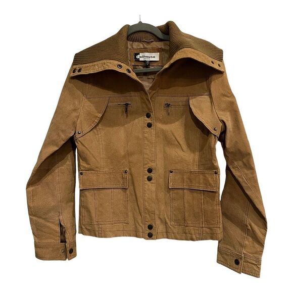 Dollhouse Vintage Leather Jacket‎ With Knit Collar Women's Large - Picture 1 of 5